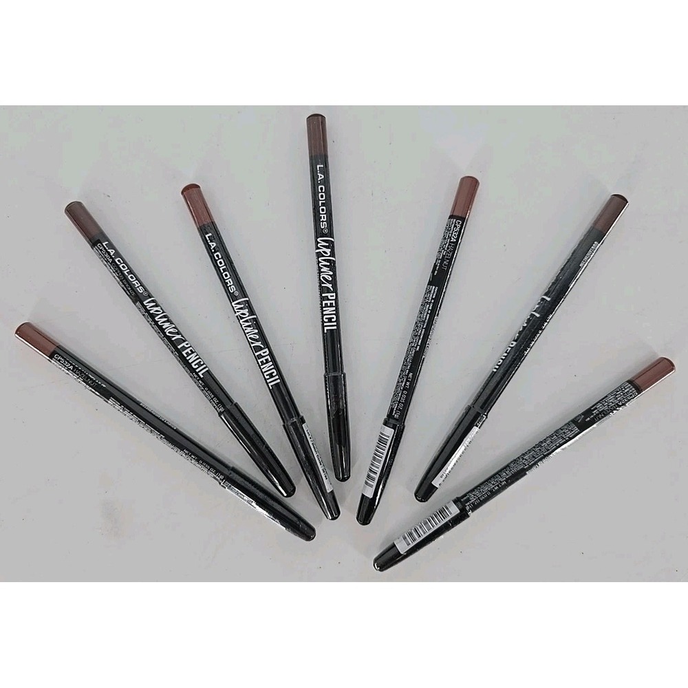 7 Pack L.A. COLORS Lip Liner‎  - 2 Different Colors - Hazelnut & Copper Bronze